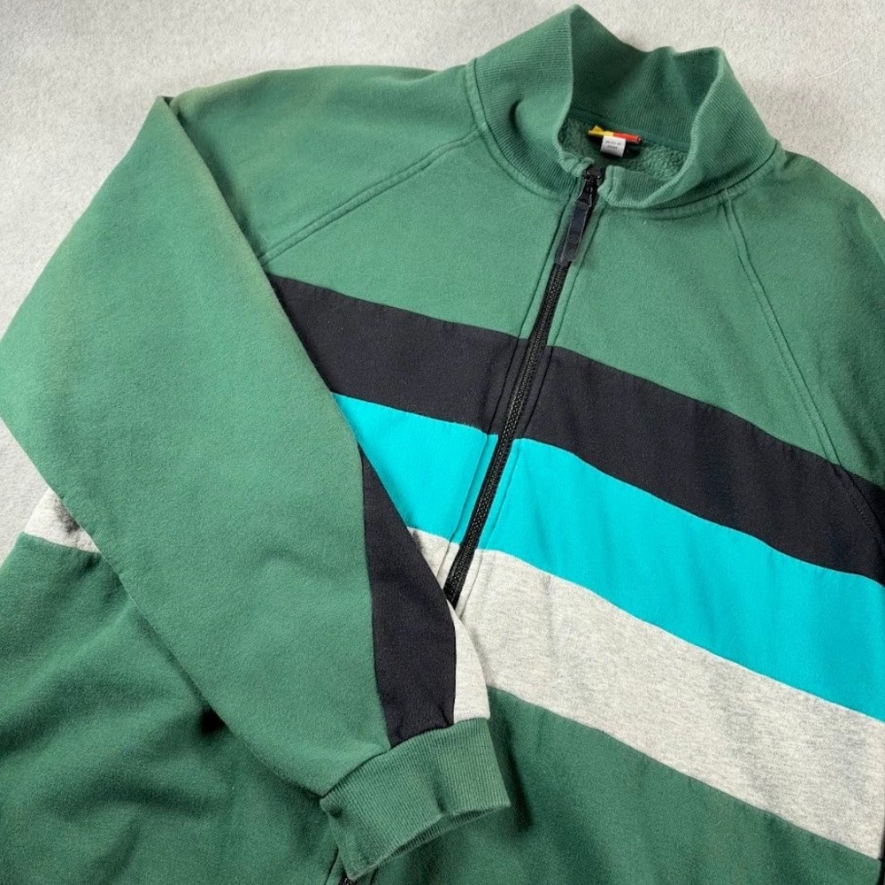 LEGO x Target Full Zip Sweatshirt Men XL Green Colorblock Mock Neck Track Jacket